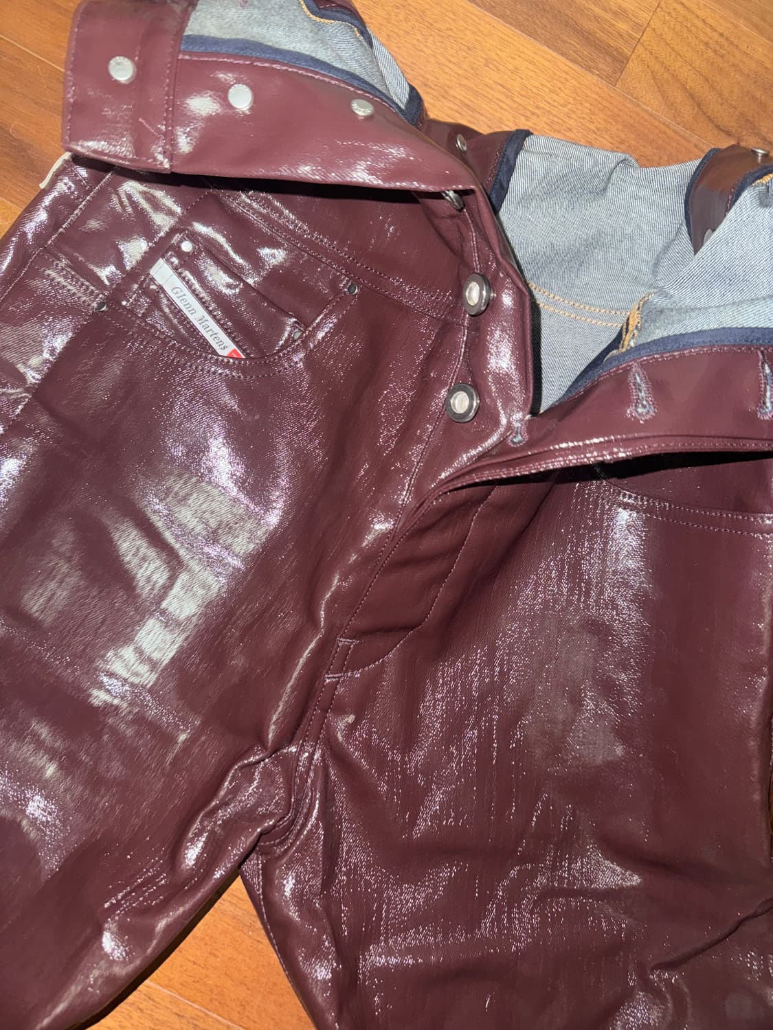 글렌마틴스 디젤 버건디코팅 데님 하이웨스트 상품이미지3