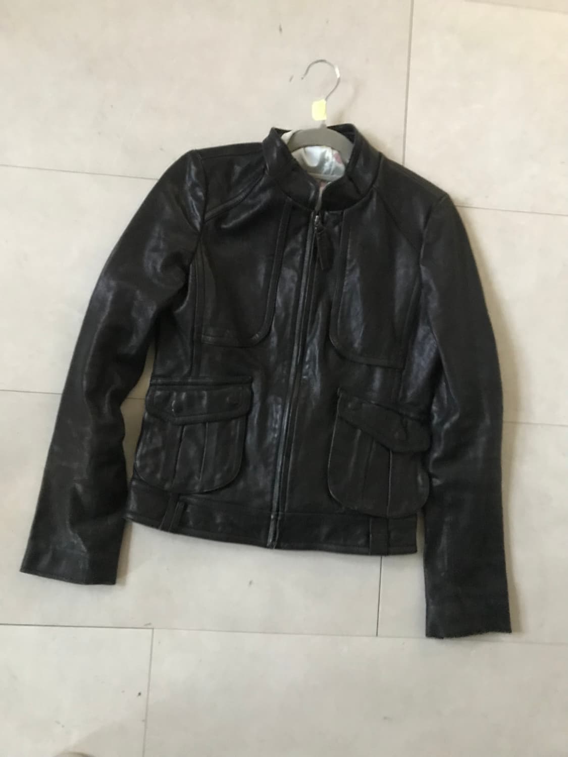 차이나카라 블랙 양가죽자켓 상품이미지8