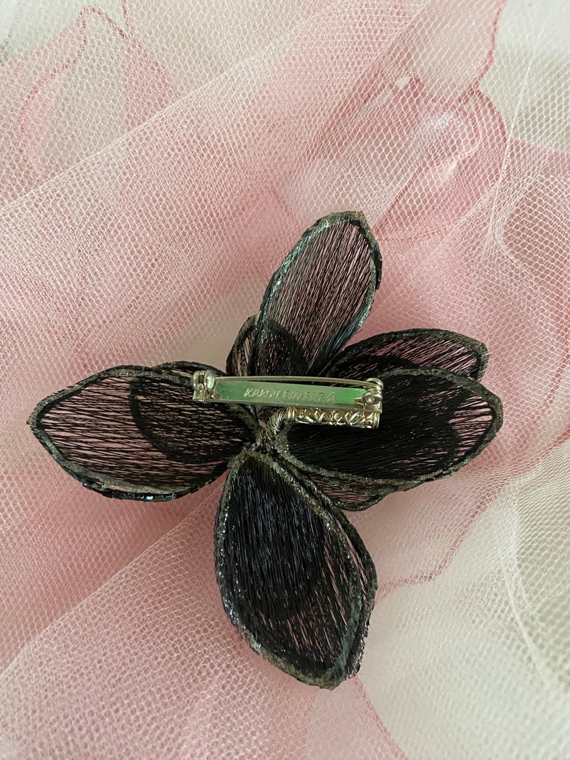 블랙 플라워 메쉬 브로치 상품이미지4