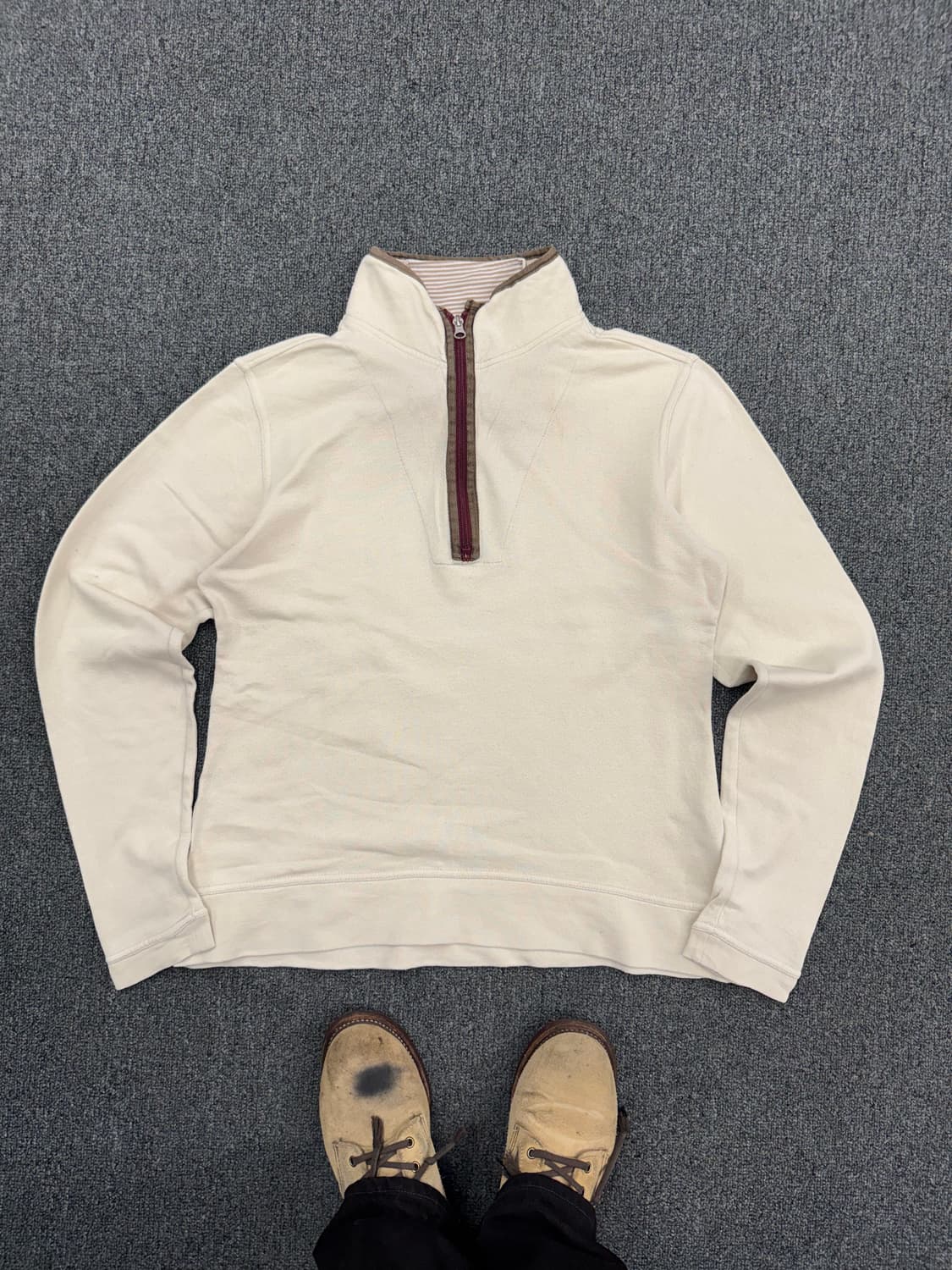 japanese vintage 레이어드 하프집업 스웻셔츠 상품이미지1