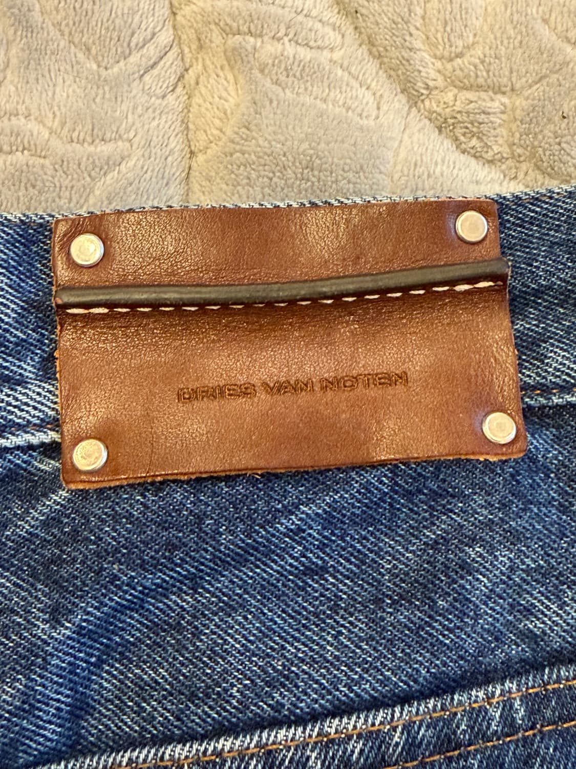 DRIES VAN NOTEN Blue Faded Denim Shorts 상품이미지4