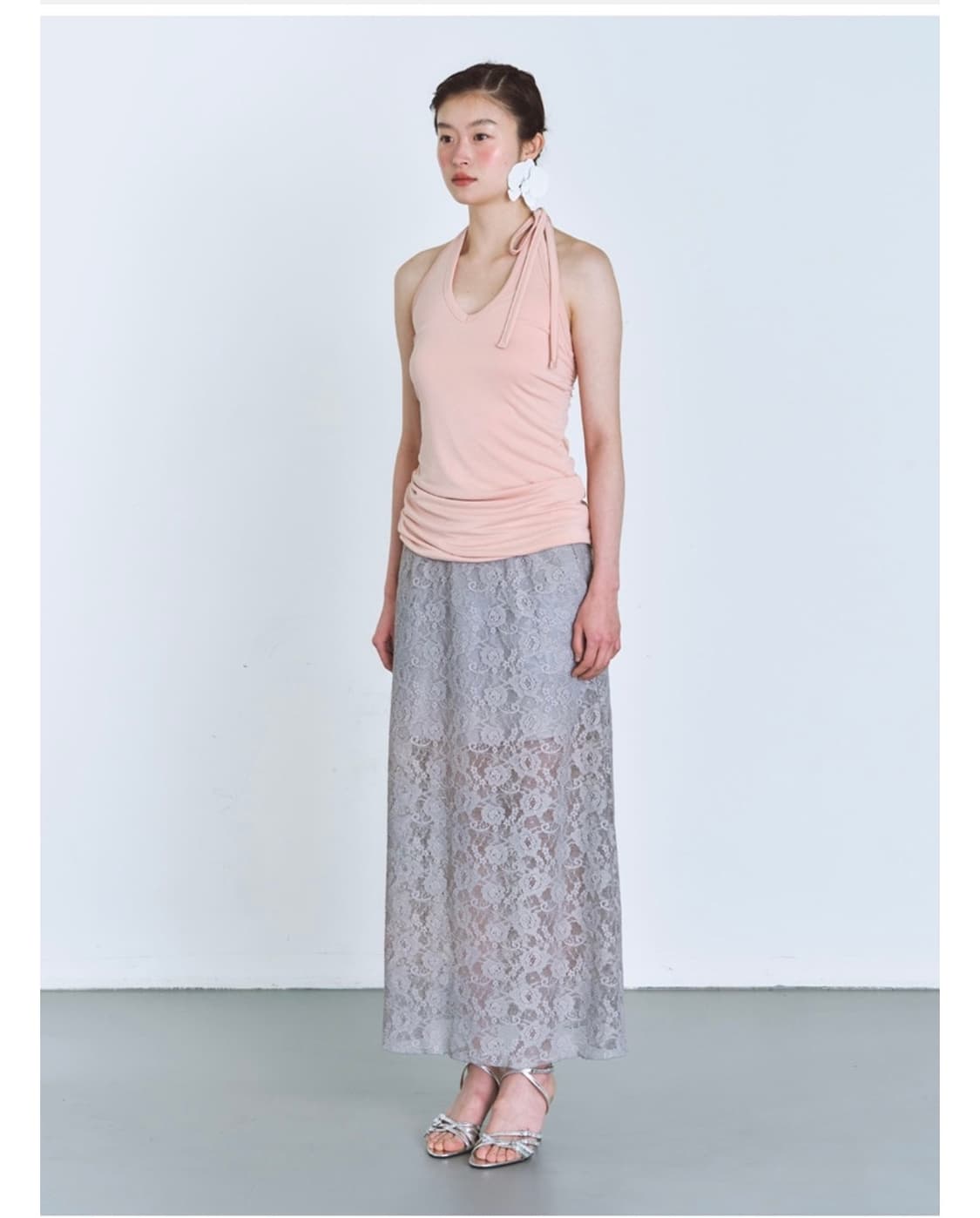 COLOCYNTH SILKY LINE HALTERNECK T-SHIRTS 상품이미지3