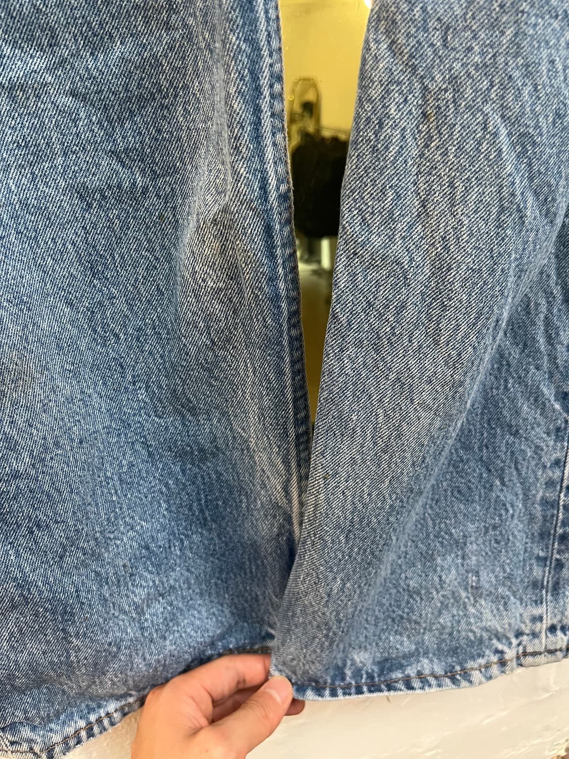 Levis 501 MADE IN USA 대미지 데님 청바지 W38/L36 상품이미지3