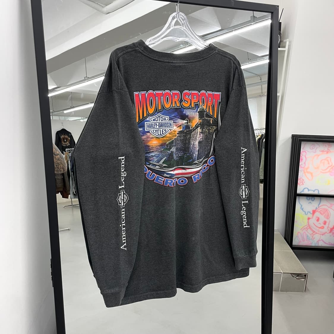 할리데이비슨 00s 바이크 모터싸이클 빈티지 그래픽 롱슬리브 긴팔 티셔츠 상품이미지1
