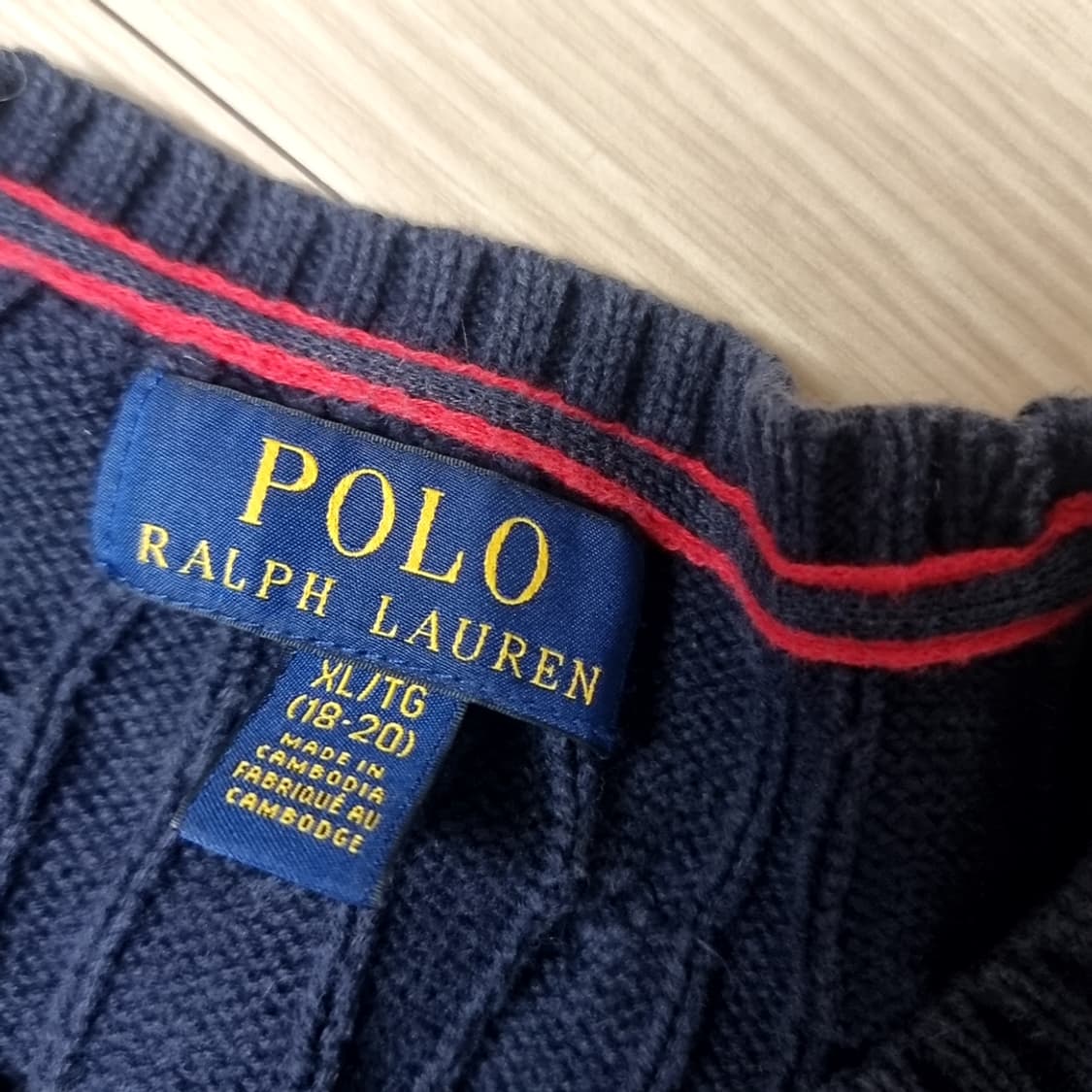 폴로 랄프로렌 네이비 케이블 니트(95-100) 상품이미지6