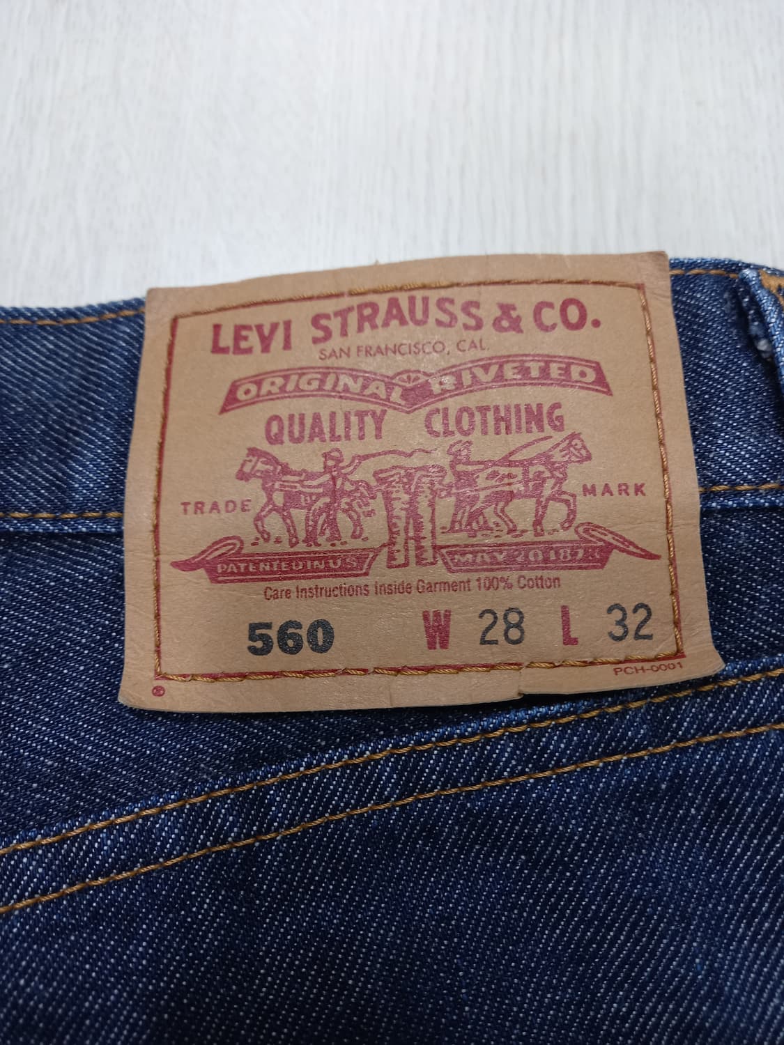 28 90's 리바이스560 Jap 세미와이드진 진청 28-947 상품이미지5