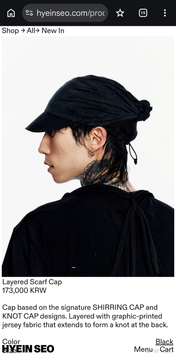 Layered Scarf Cap 상품이미지1