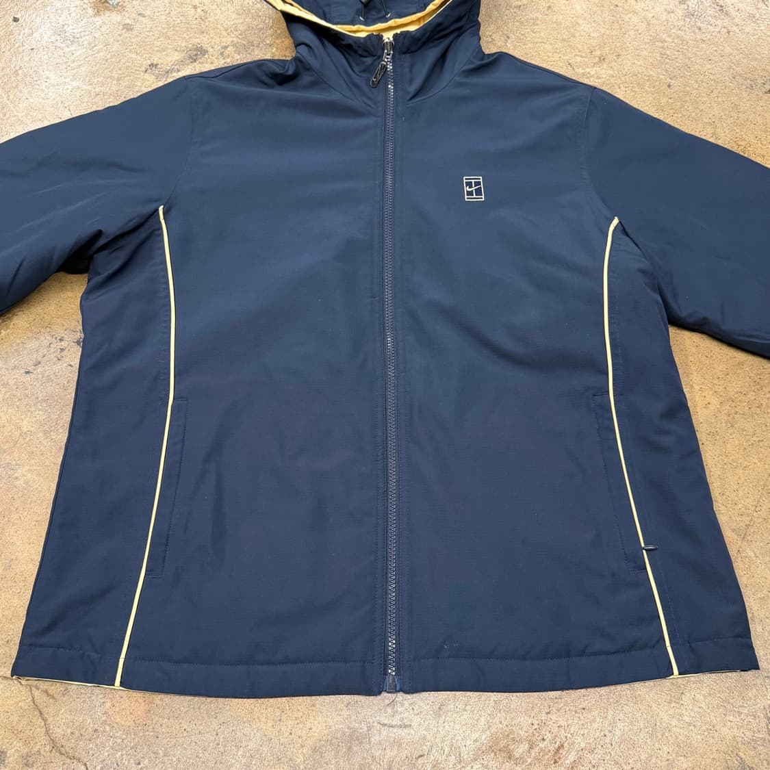 [정품/XL] 나이키 후드 패딩 아이보리 네이비 양면 b17 상품이미지3