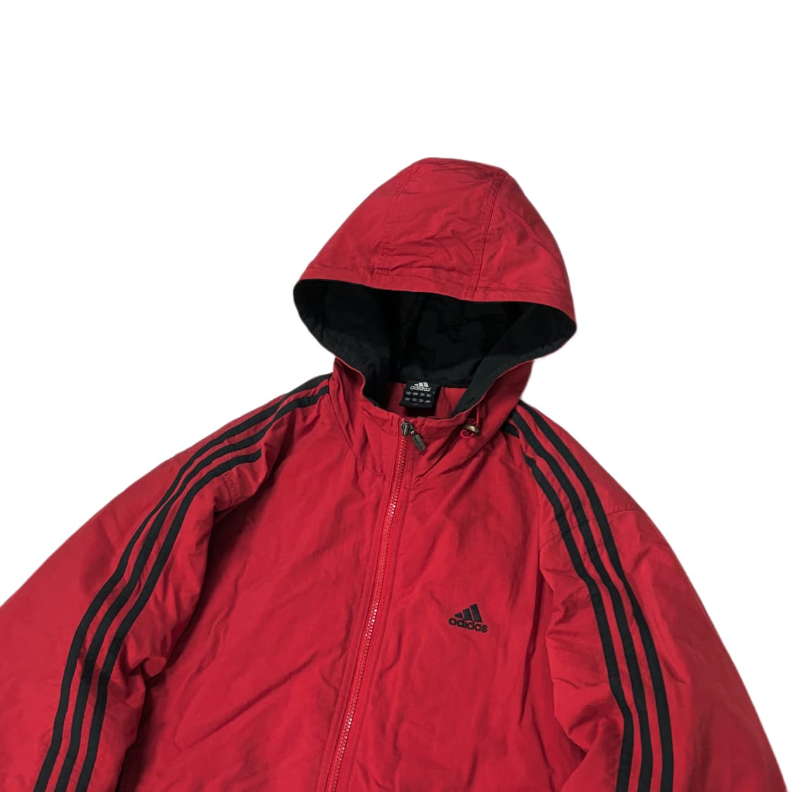 XL 아디다스 점퍼 올드스쿨 누빔 레드 빨검   상품이미지2