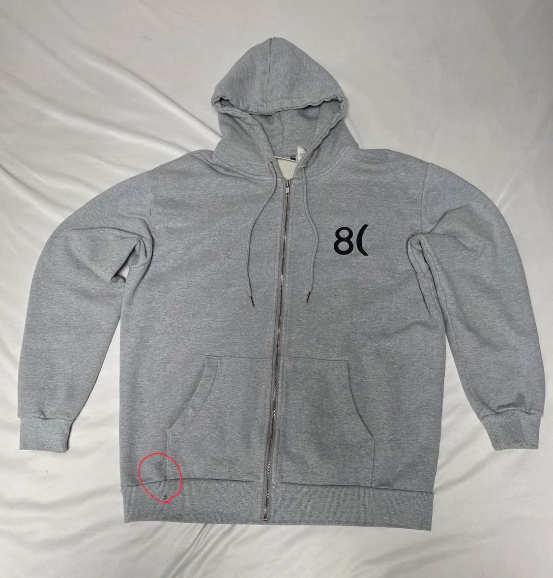 XSFM 후드짚업 L (얼룩 사진 확인 필요) 상품이미지4