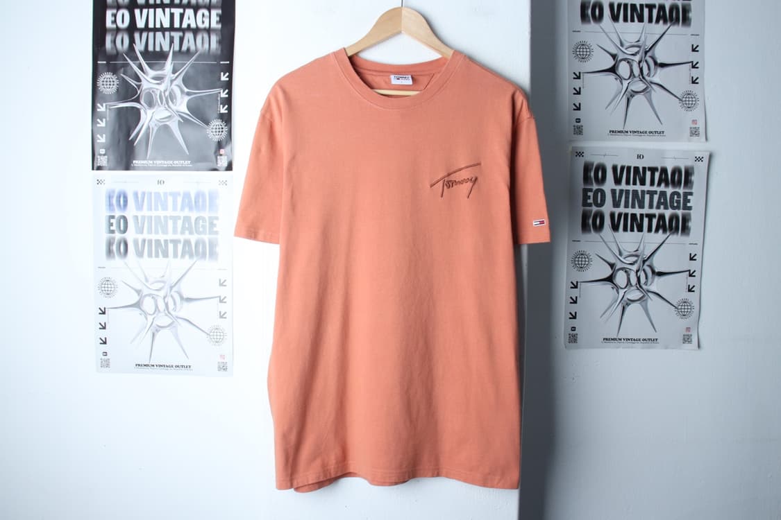 (L-XL) 타미힐피거 반팔 티셔츠 자수로고 살구색 올드스쿨-H30187 상품이미지2