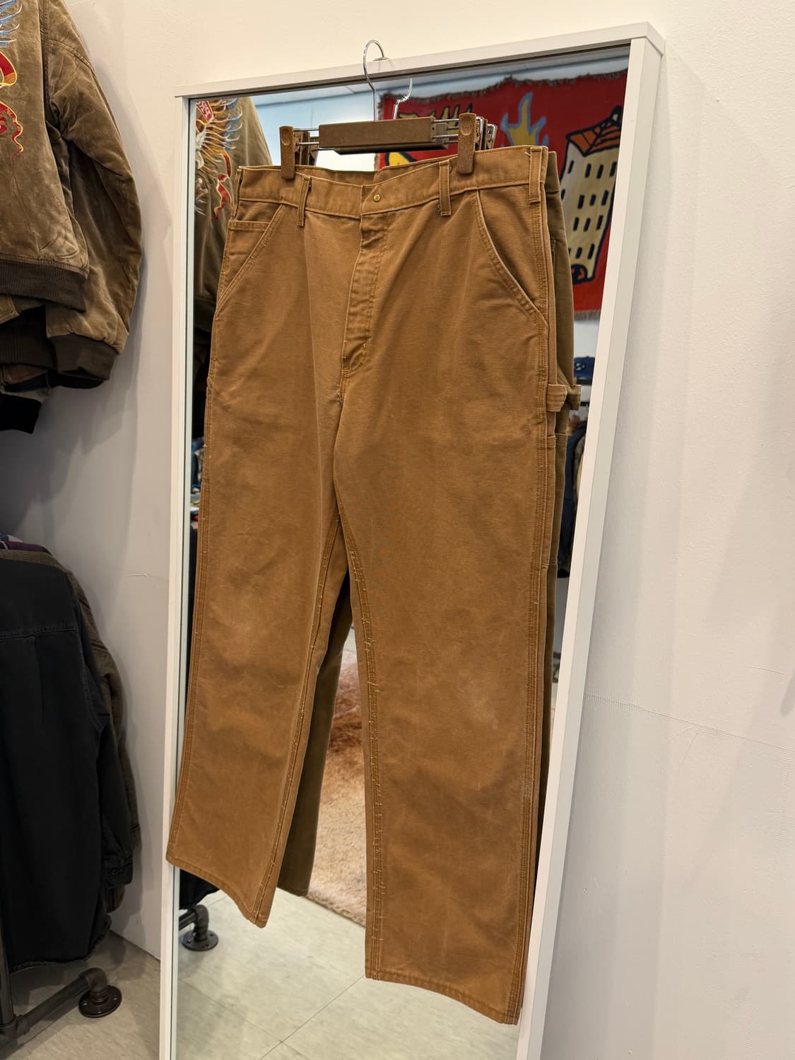 00s Carhartt 덕 캔버스 싱글니 FR 카펜터 워크팬츠 (USA) 상품이미지1