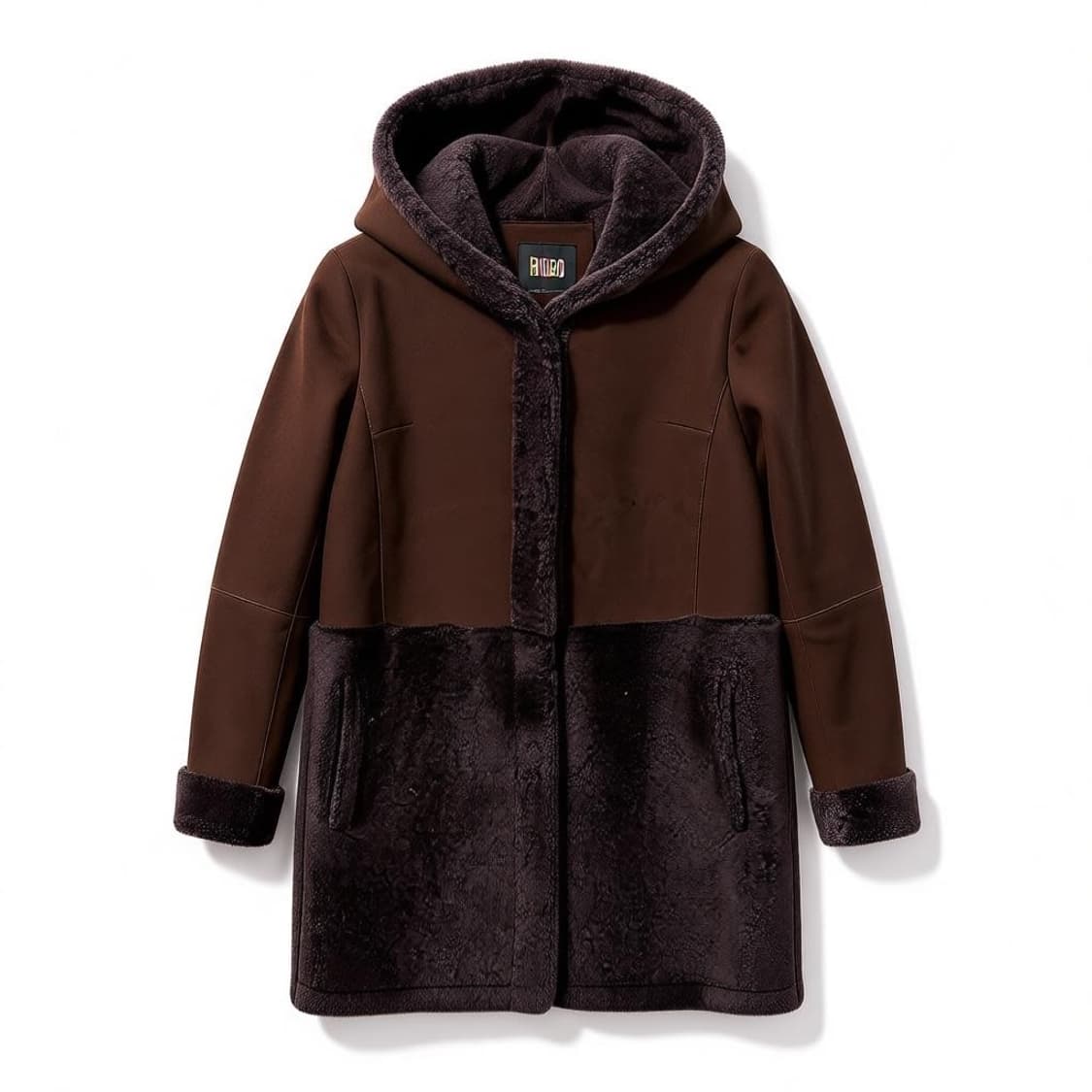 ROBO 로보 천연가죽 천연모피 후드 무스탕 코트 새제품 66 상품이미지1