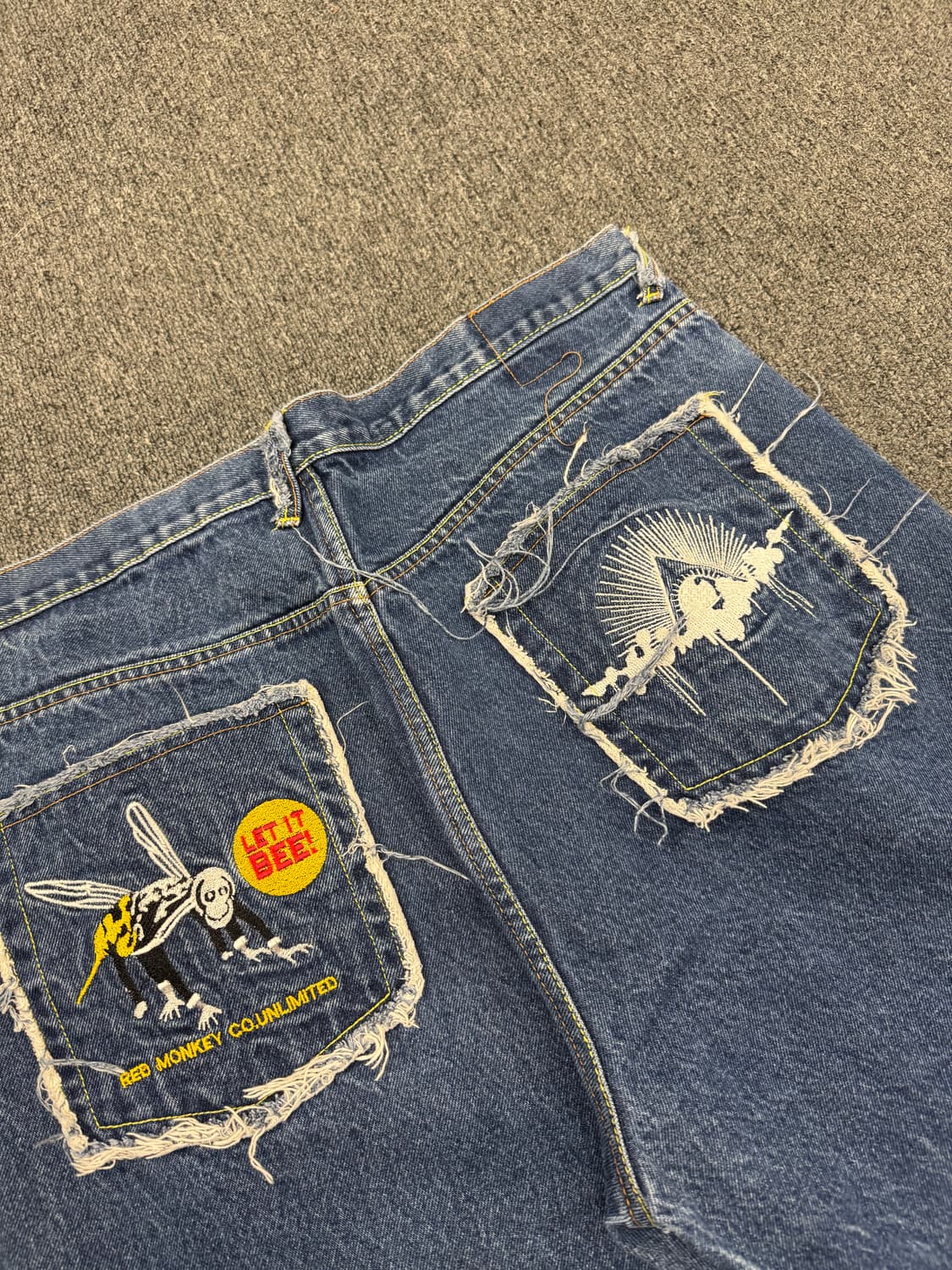 40)R.M.C 빈티지 포켓 자수 Y2K 올드스쿨 힙합팬츠 상품이미지6