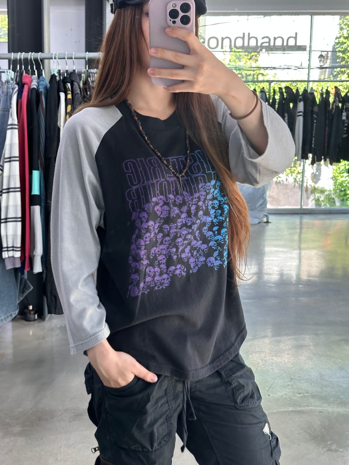 히스테릭글래머 XXX 스컬 프린팅 나그랑 롱슬리브 상품이미지3