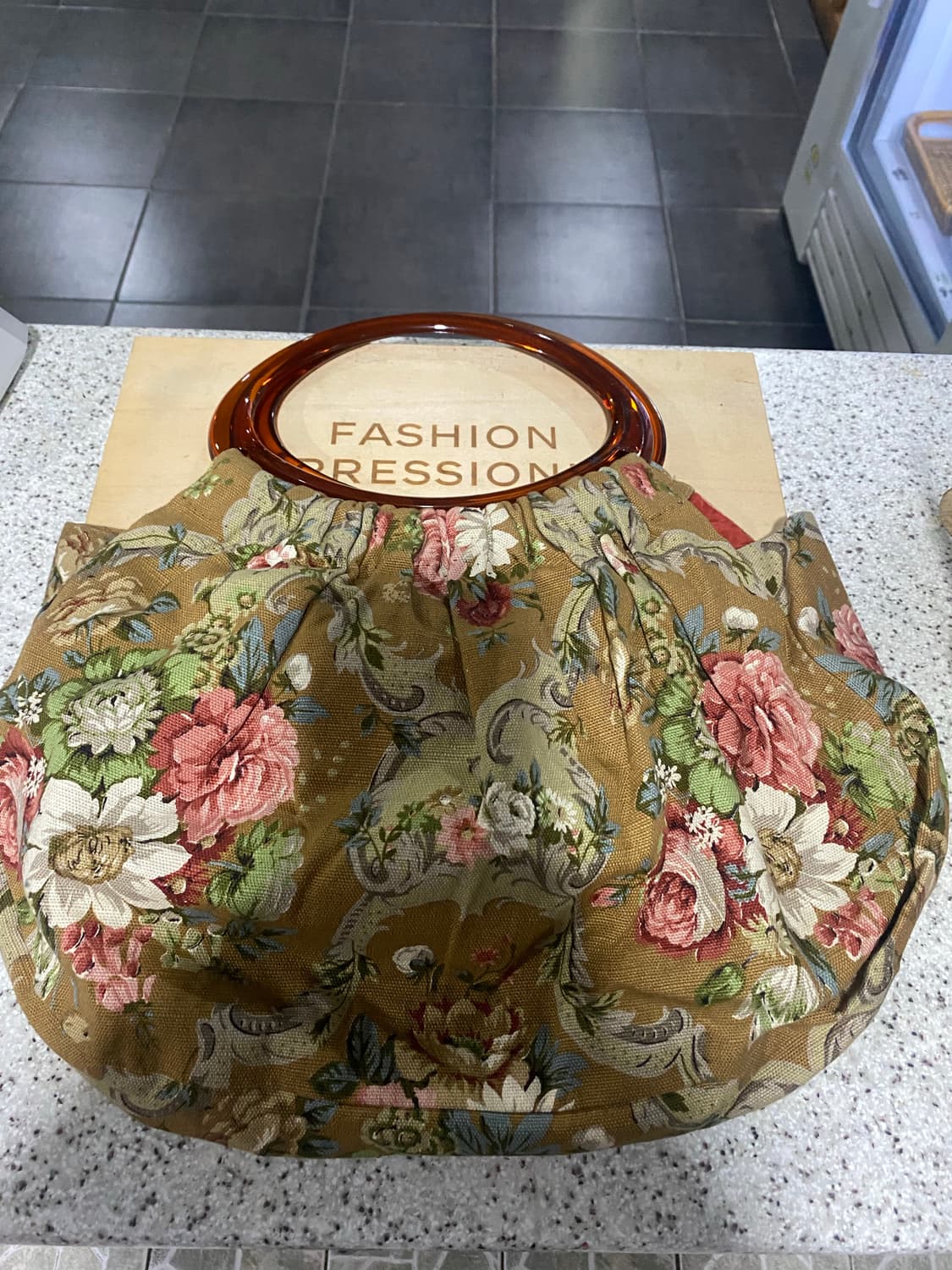 빈티지 패브릭 토드백 상품이미지1