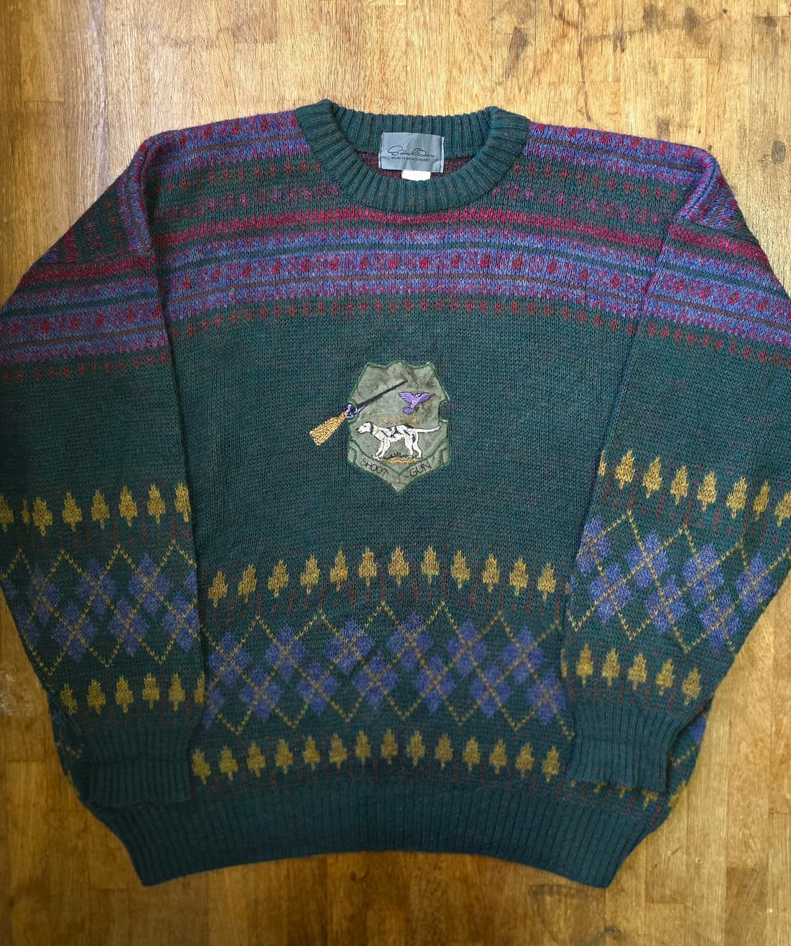 이태리 빈티지 아가일 니트 Made In Italy  상품이미지1