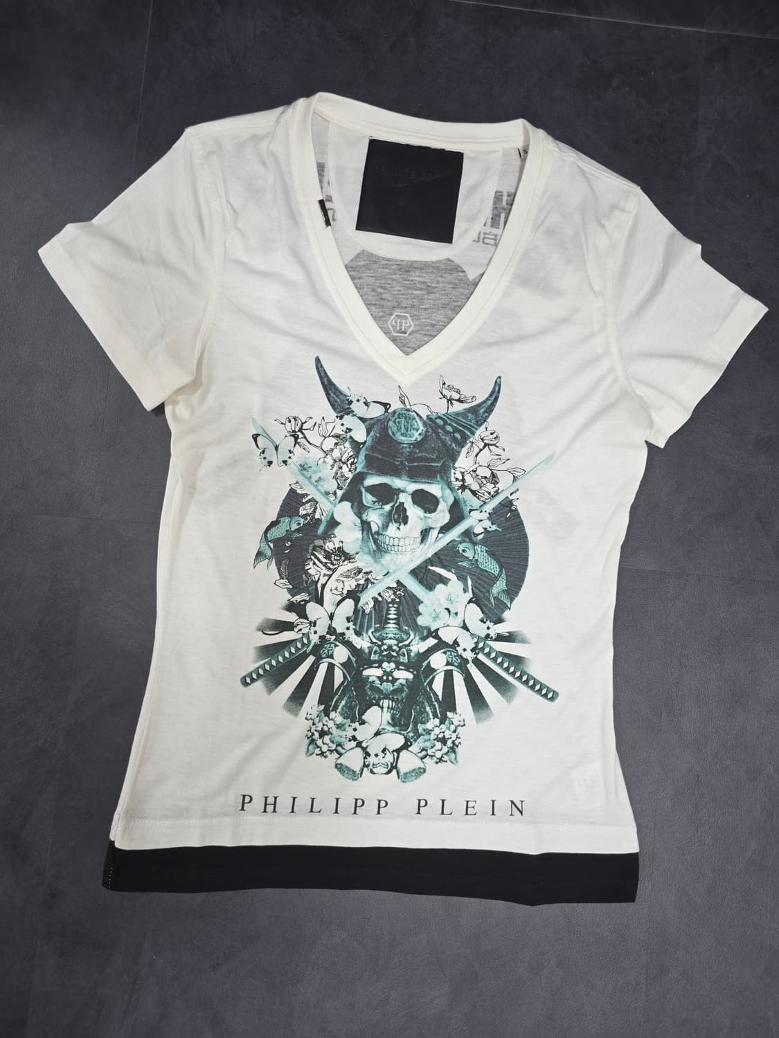 Philipp Plein V넥 Born to win samurai 티셔츠 상품이미지1