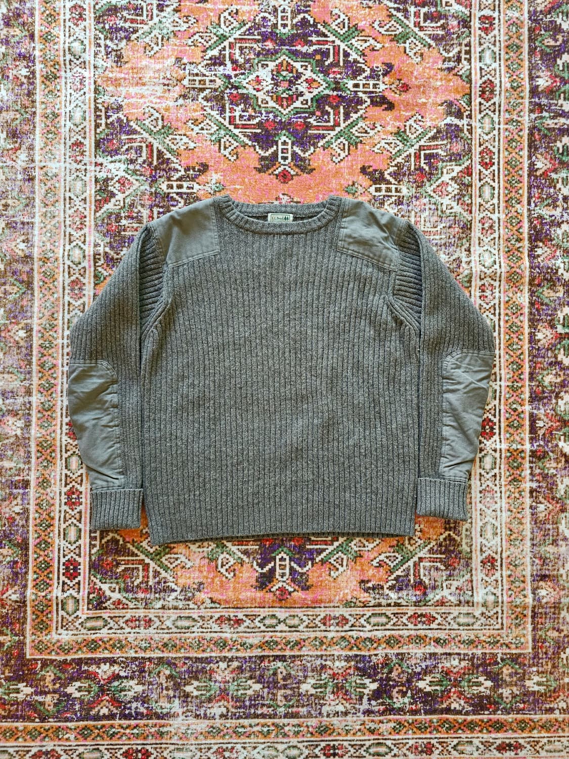 90s LL Bean 코만도 니트 웜베이지 (XL) 상품이미지1