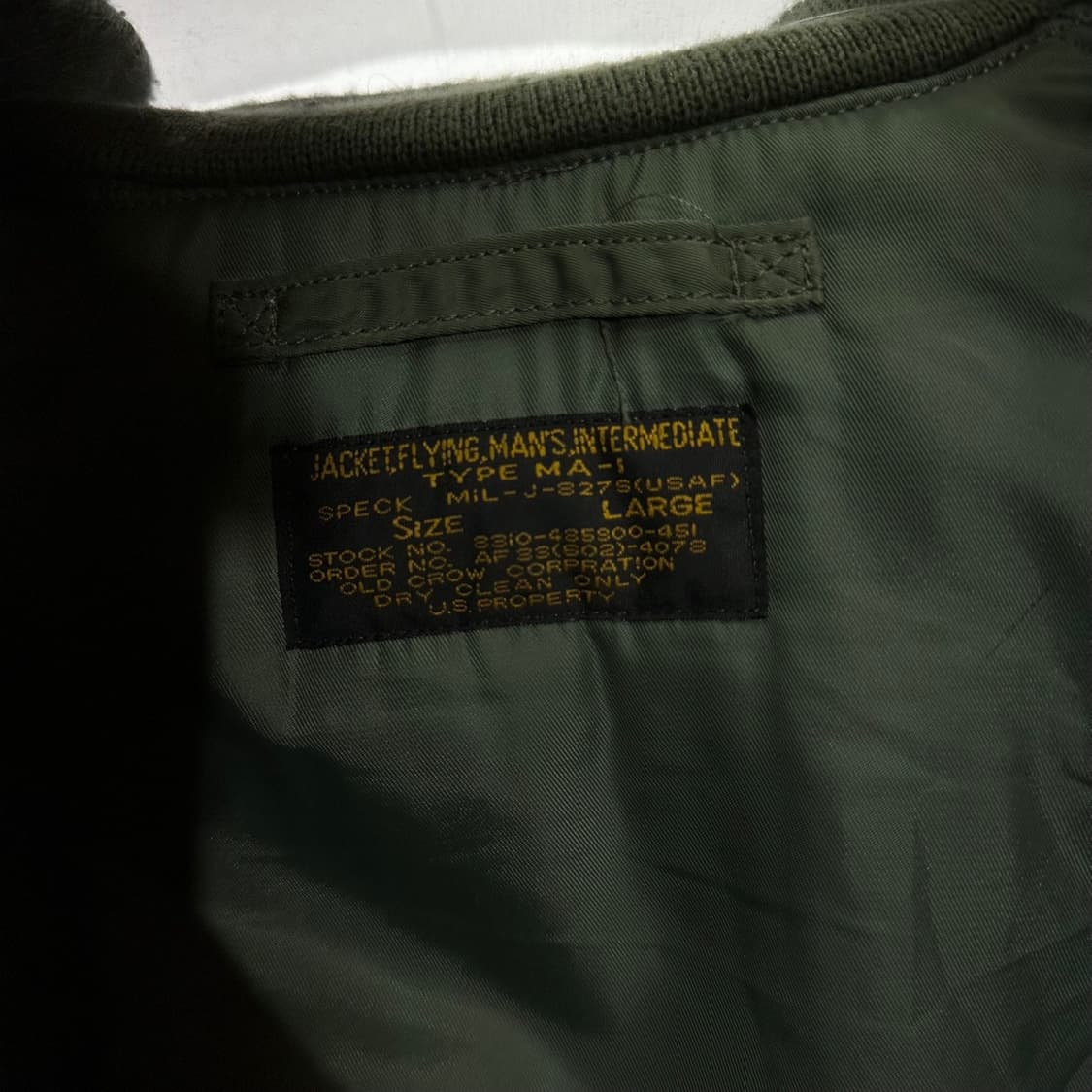 OLD CROW 오리지날 MA-1 항공점퍼 상품이미지8