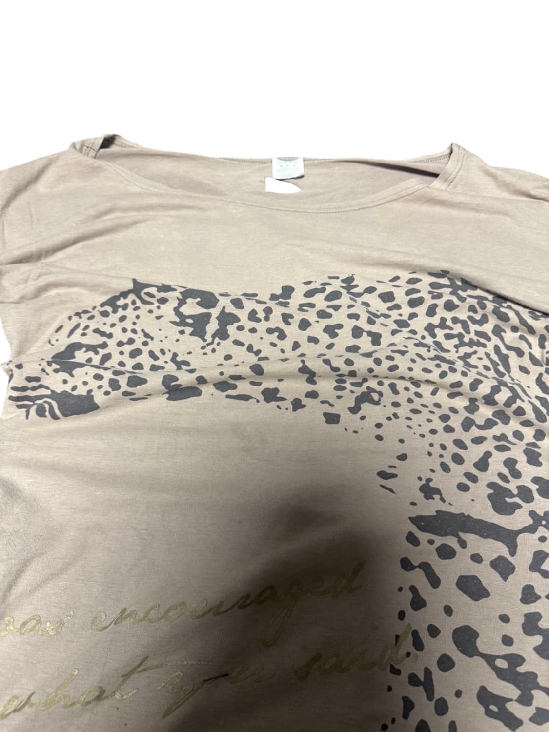 Leopard print slim t-shirt 상품이미지2