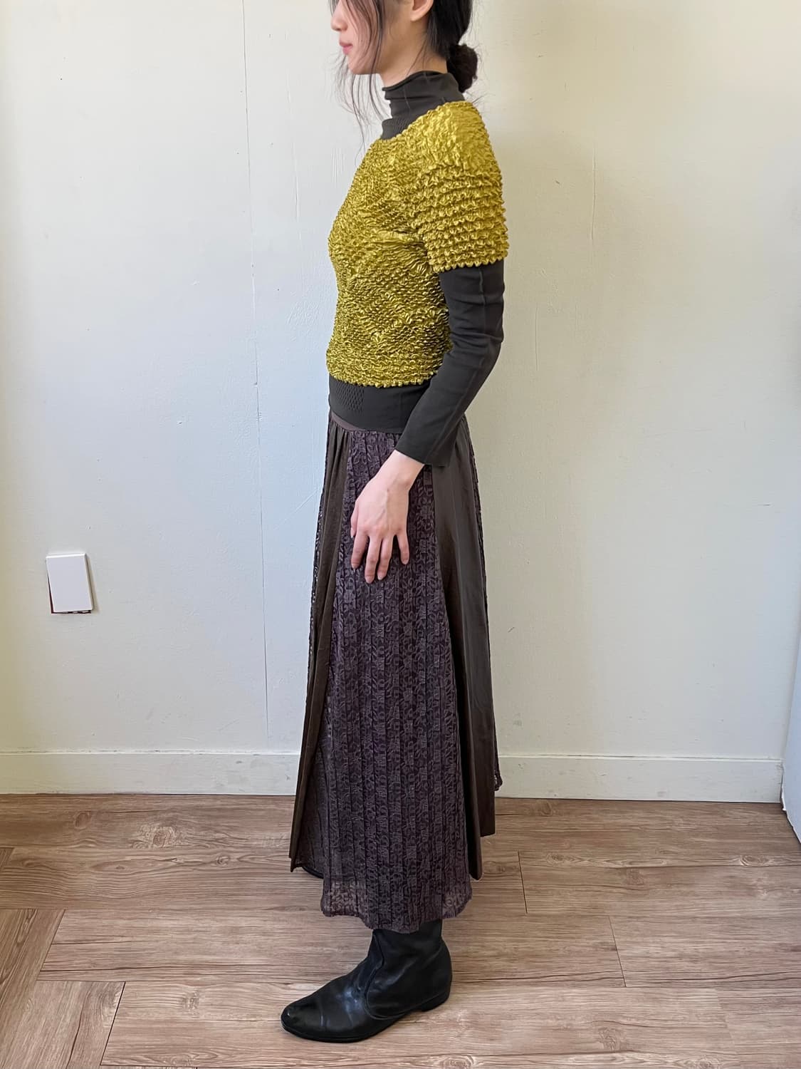 Japan vtg 플리츠 탑 상품이미지7