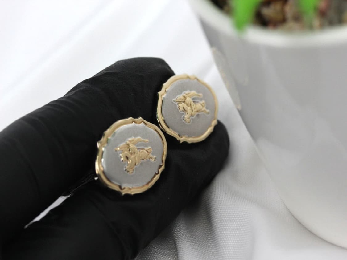 버버리 A등급 실버925 은 기마로고 남자 명품 커프스  상품이미지6