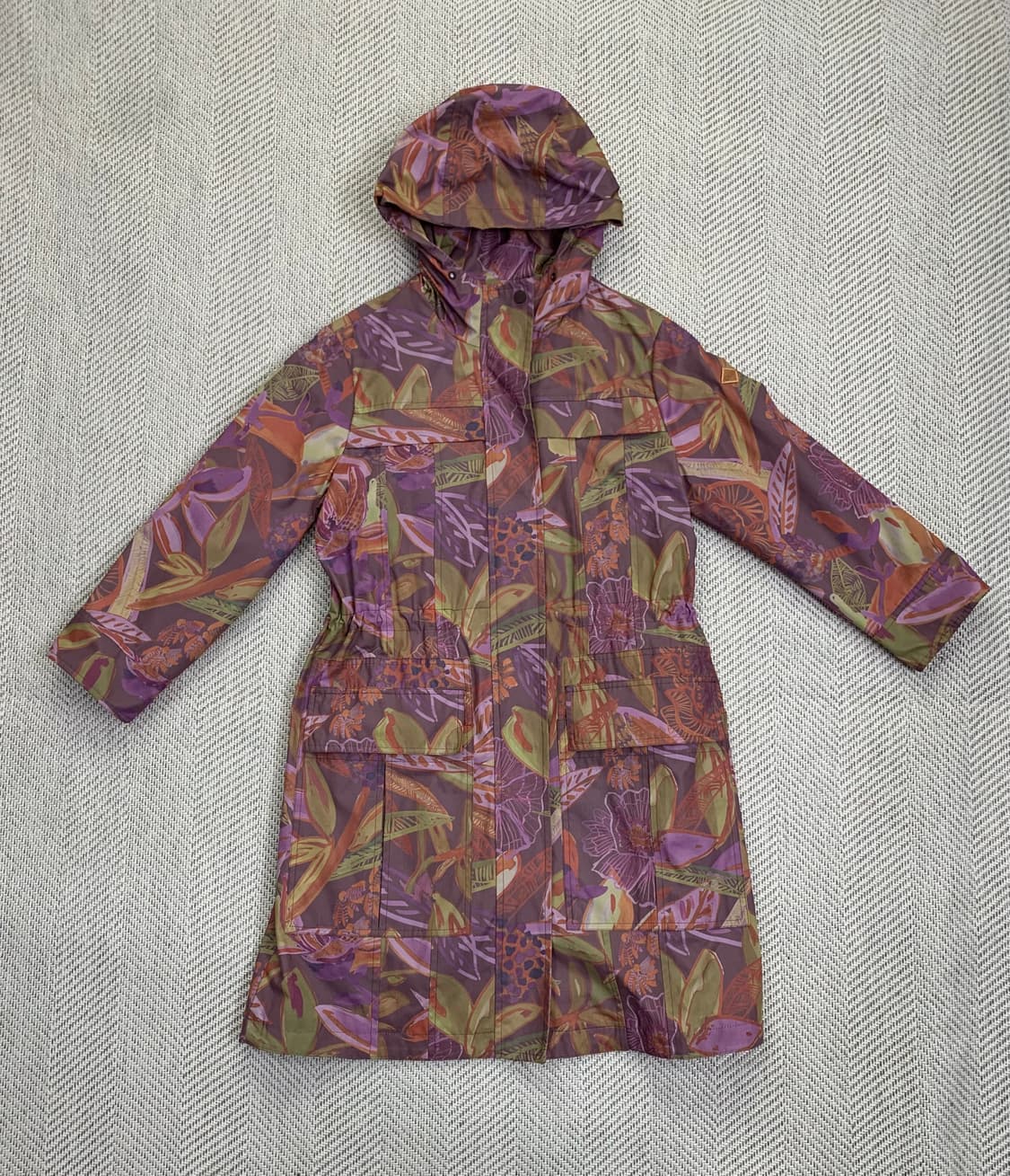 오일릴리 패턴 후드 코트 36 상품이미지1