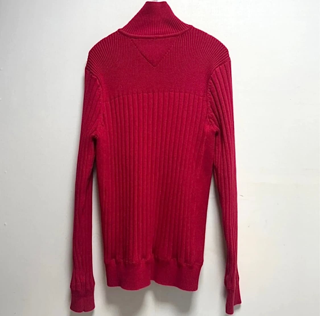 [ 타미힐피거 ] 어센틱 클래식 어페럴 레드 니트 집업  상품이미지5