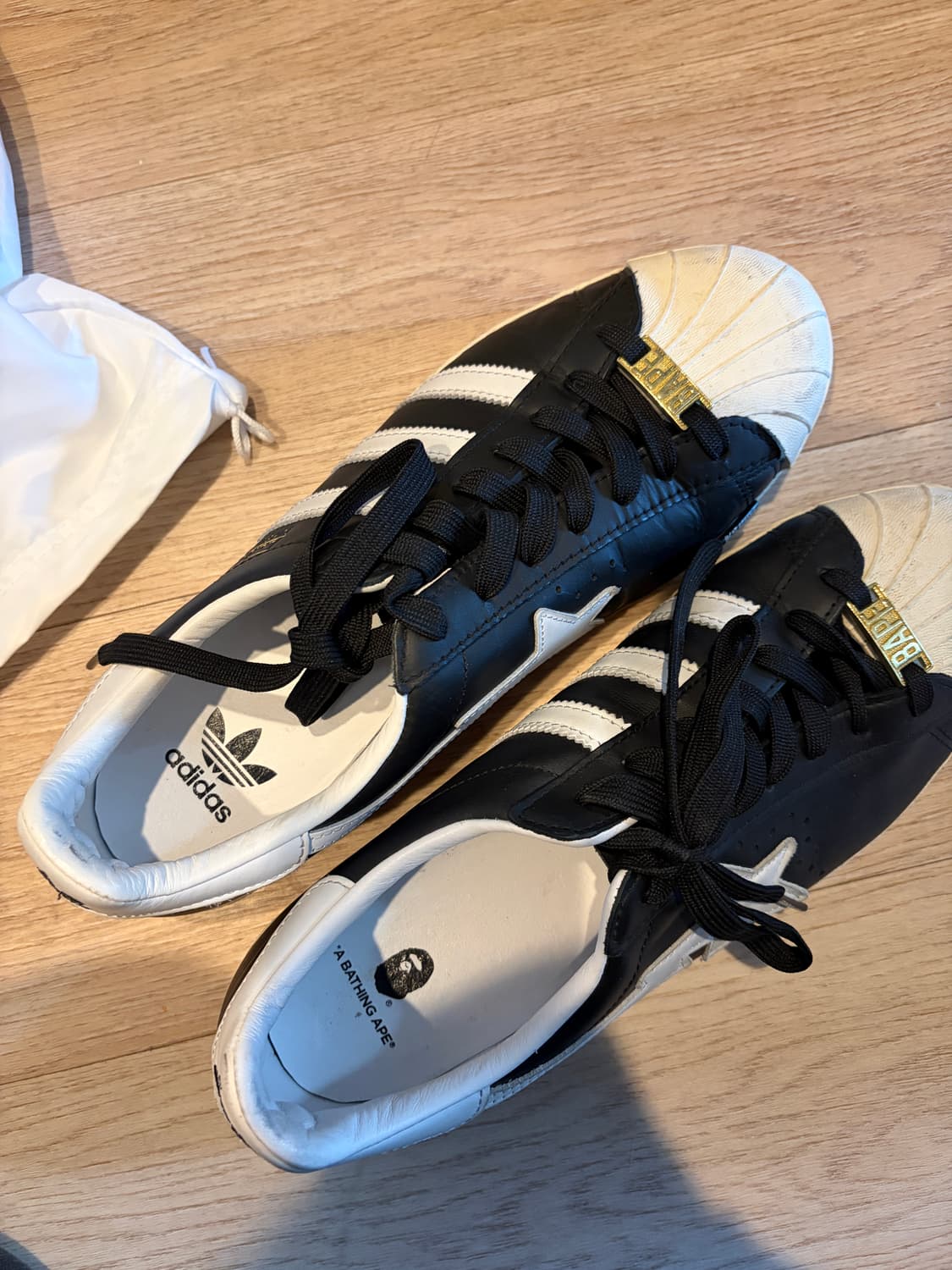 베이프 X 아디다스 슈퍼스타 콜라보 블랙 275 상품이미지1