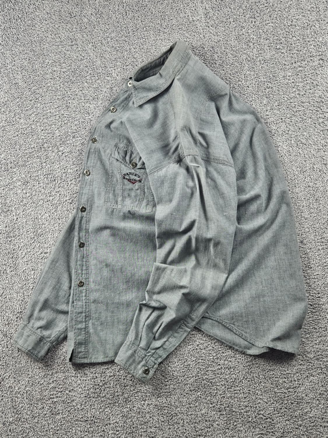 할리데이비슨 자수로고 포켓 바이커 셔츠 ( M ) / 8042 상품이미지3