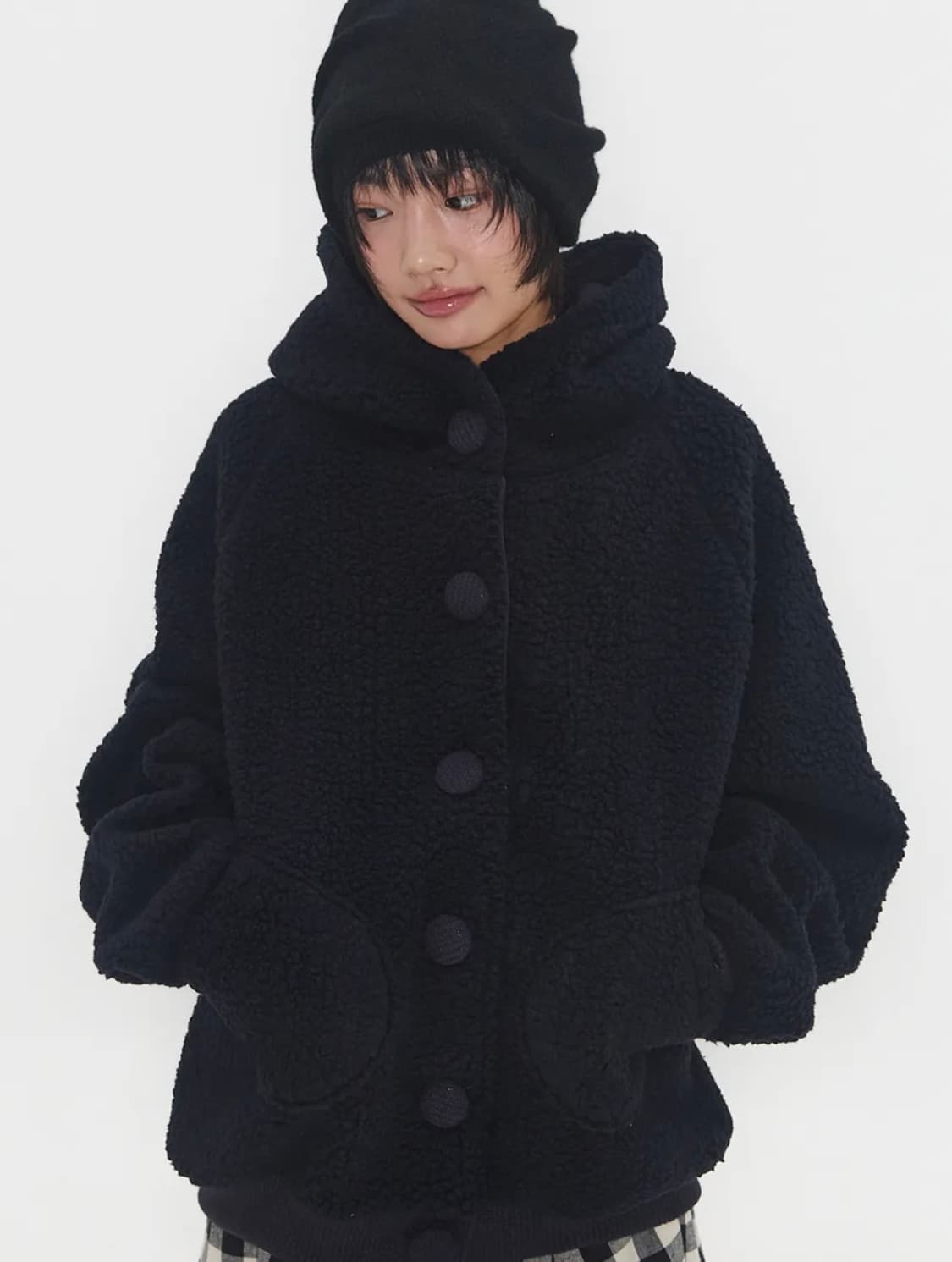 익스파이어드걸 Sherpa Cloud Jacket Navy 상품이미지1