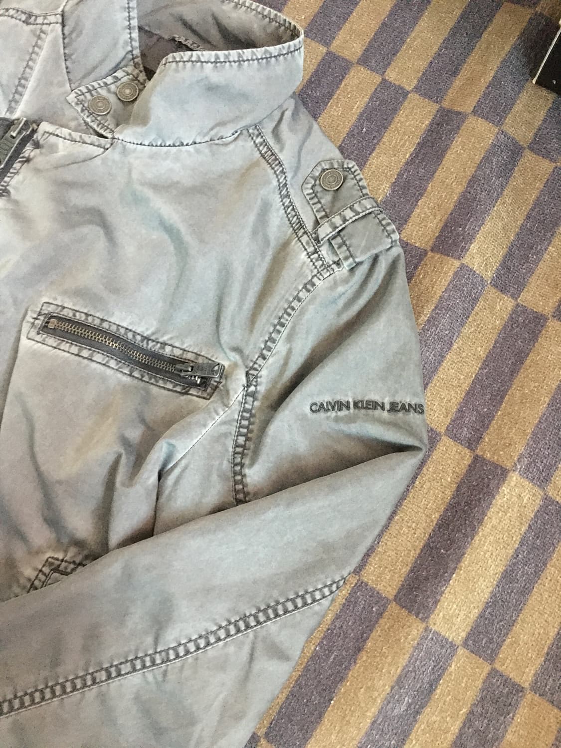 Calvin kiein - 그레이 가먼츠워싱 나일론 자켓 [L] 상품이미지6