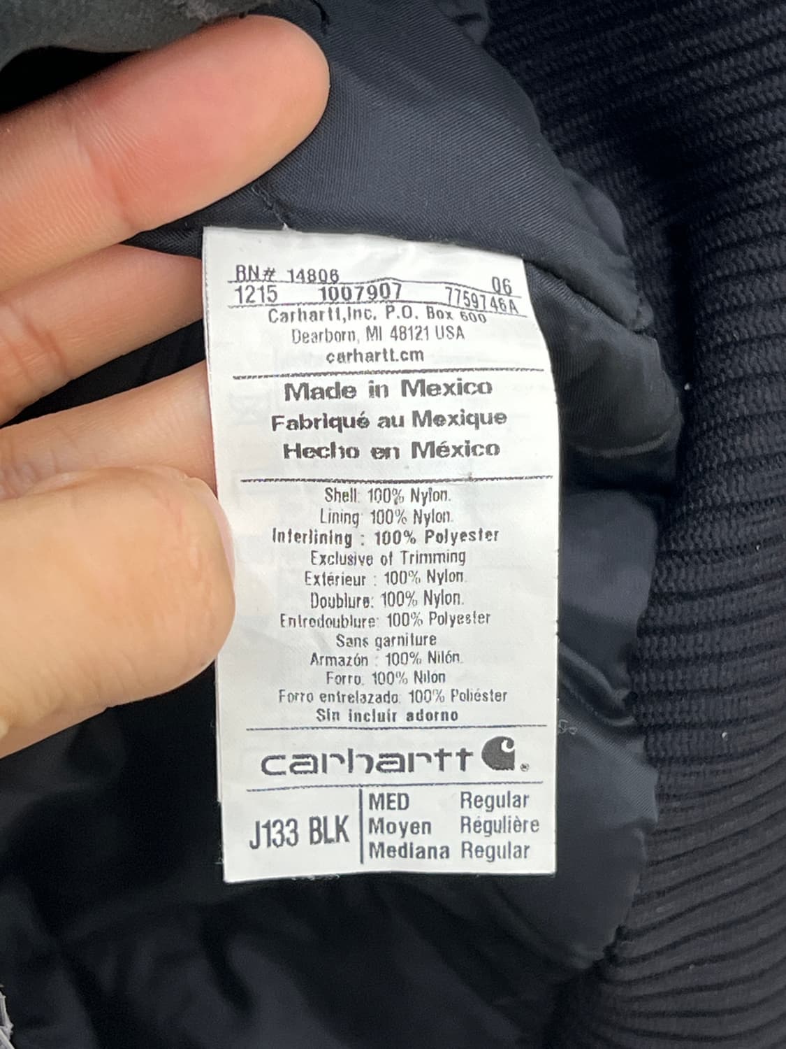 칼하트 익스트림 액티브 워크 자켓 / 블랙 상품이미지7