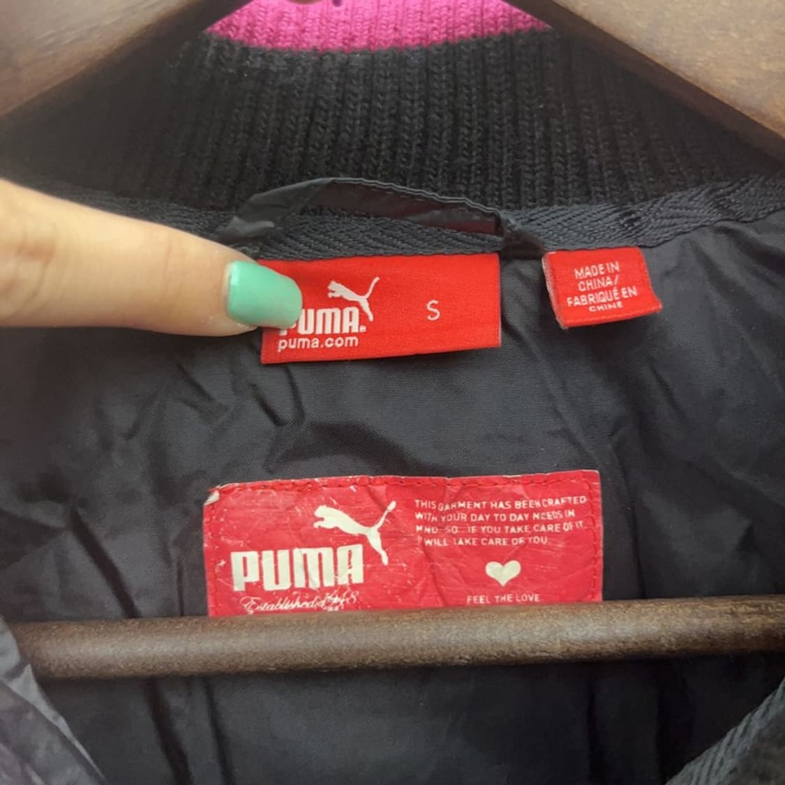 푸마 블랙핑크 오리털 덕다운 푸퍼 패딩 S C06975 상품이미지5