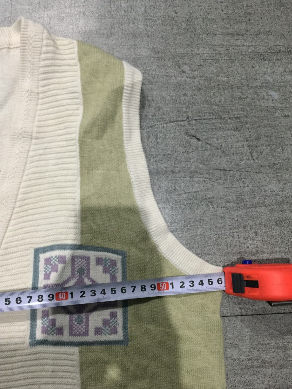 일본빈티지 Glemorg 올드스쿨아메카지 혁오풍너드남 니트베스트조끼 상품이미지2