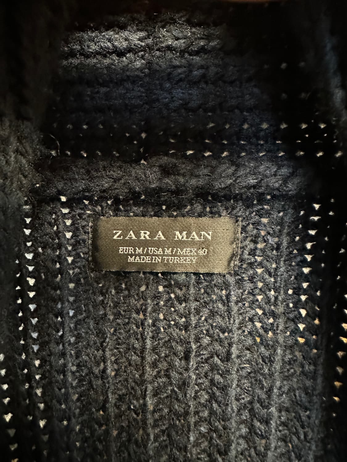 자라 ZARA MAN 니트 다크블루 가디건 M 상품이미지2
