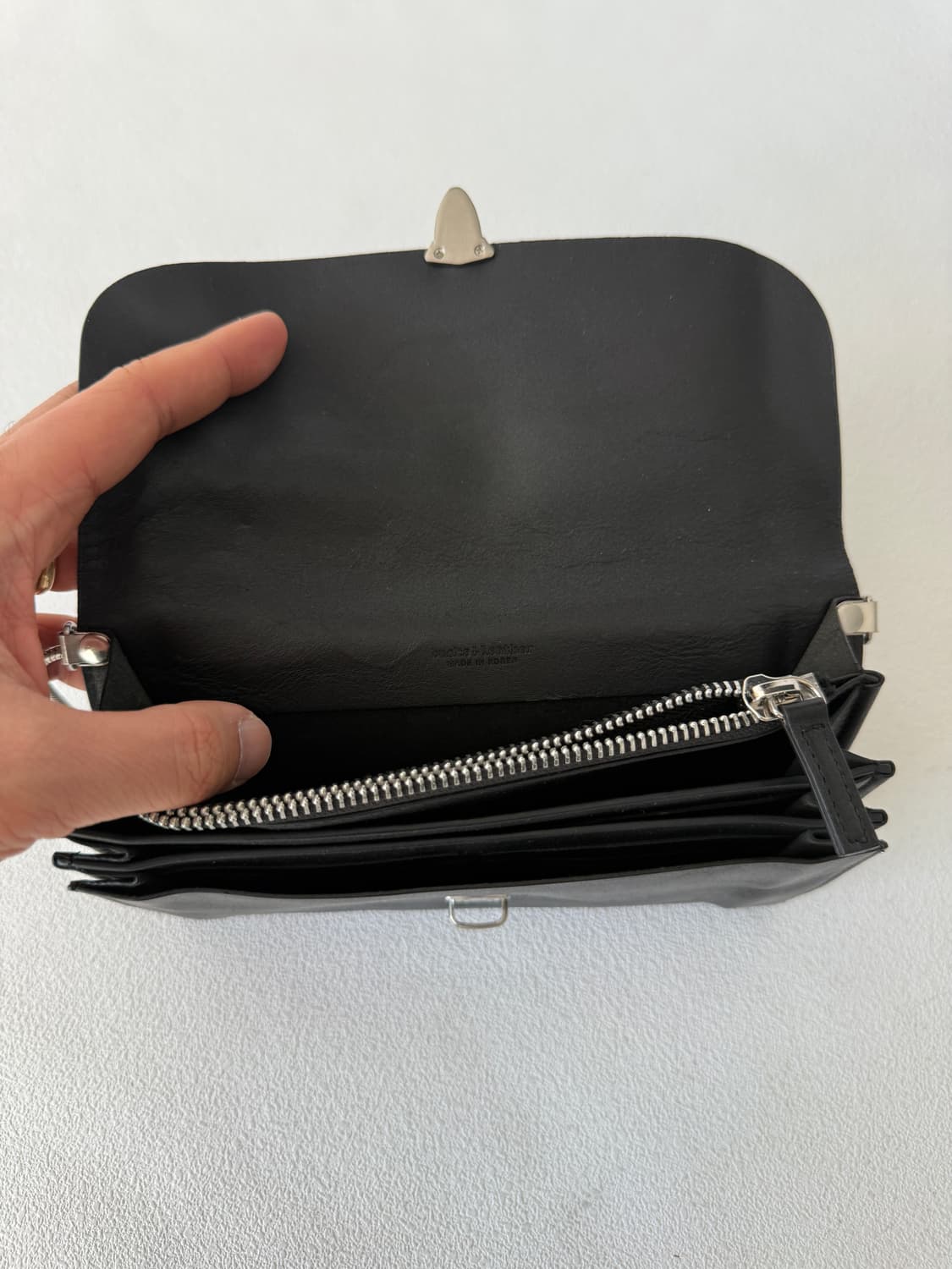 Pre owned 레더 워렛 숄더백 상품이미지4