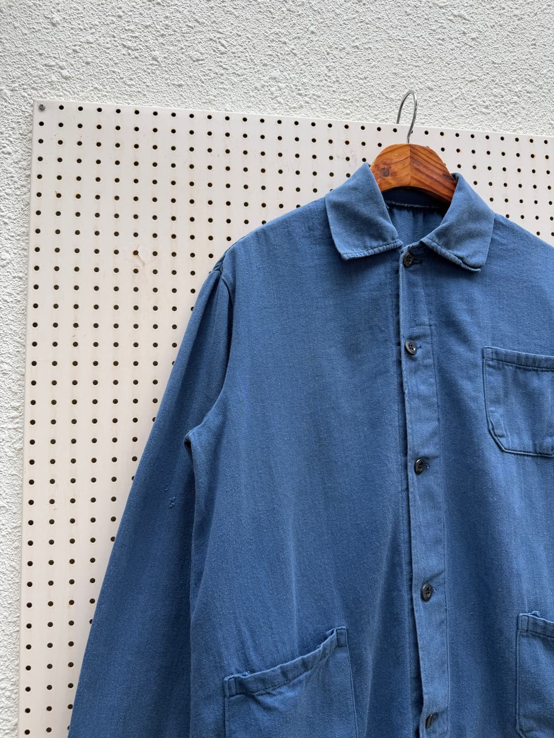 1970s FADED LIGHT GREY BLUE 빈티지 프렌치워크자켓 상품이미지5