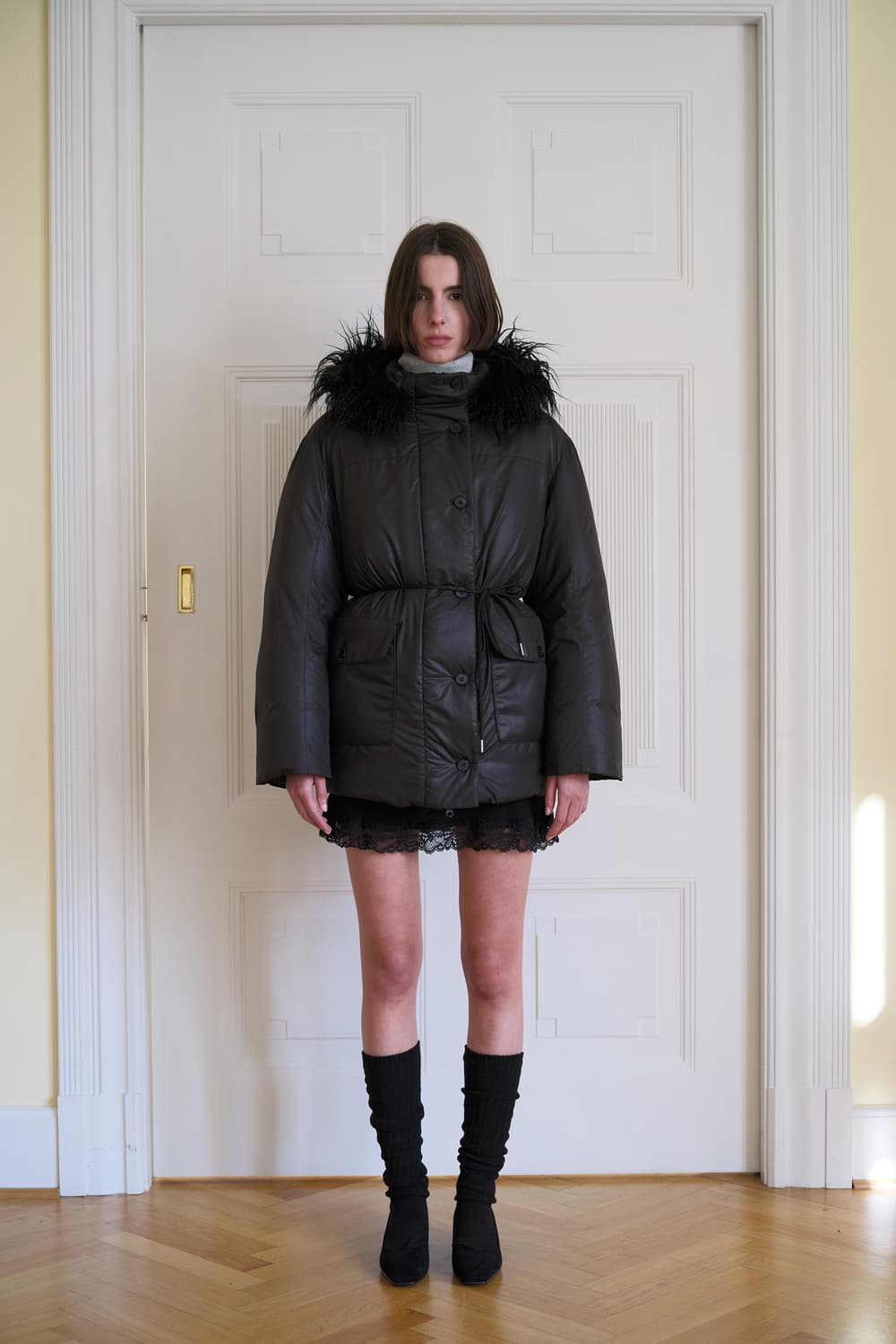 버뮬라 glossy half down 패딩 상품이미지3