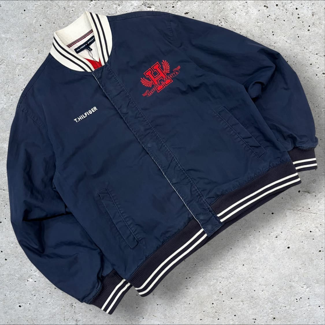 [L] 06s 타미힐피거 스포츠 올드스쿨 네이비 봄버 자켓 D710 상품이미지1
