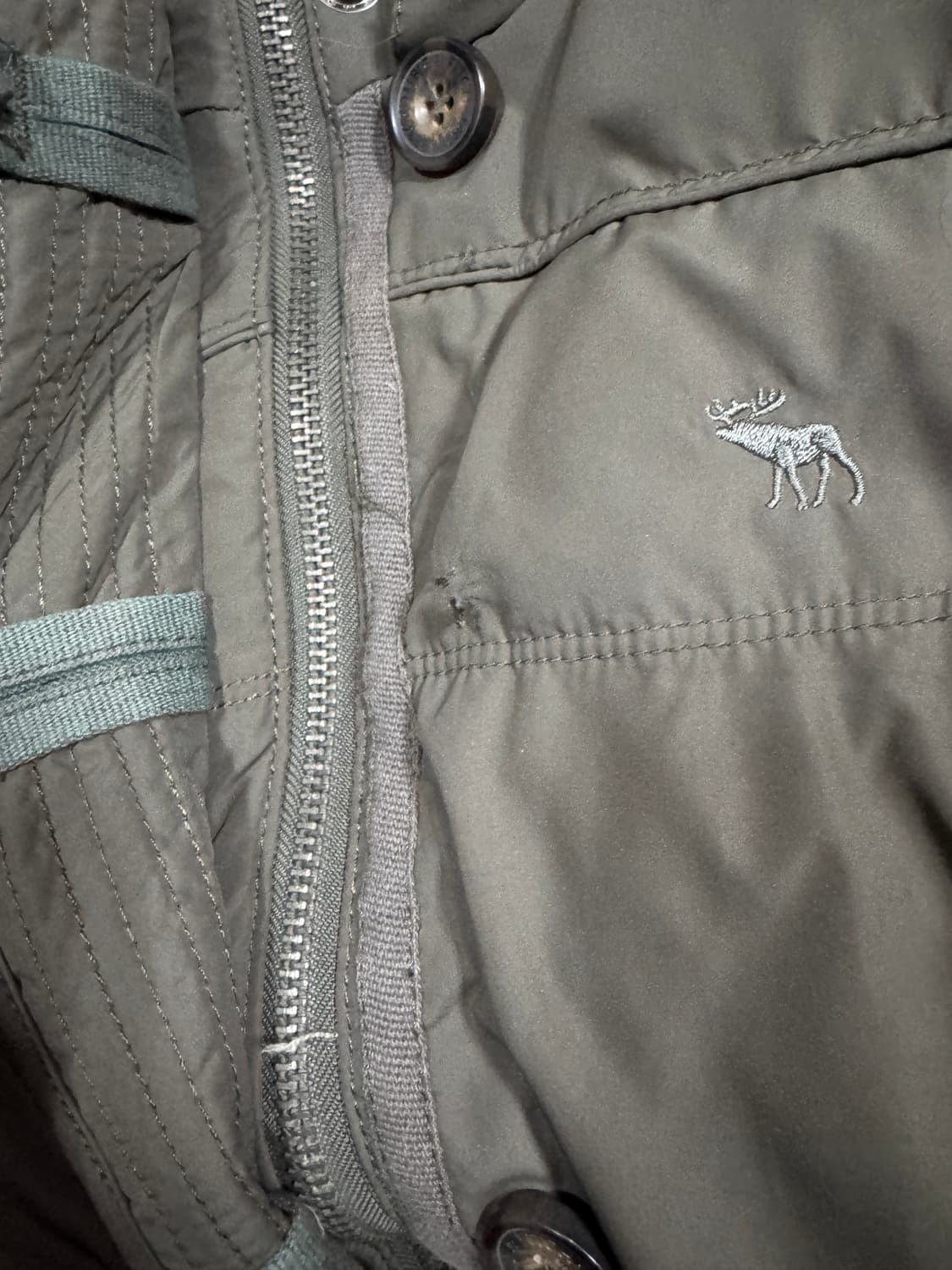 희귀!! 여성 아베크롬비 양털 안감 퀄팅 크롭 다운 자켓 상품이미지6