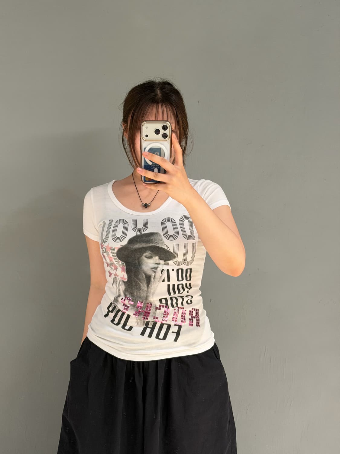 girl printing & lettering detail top 상품이미지2