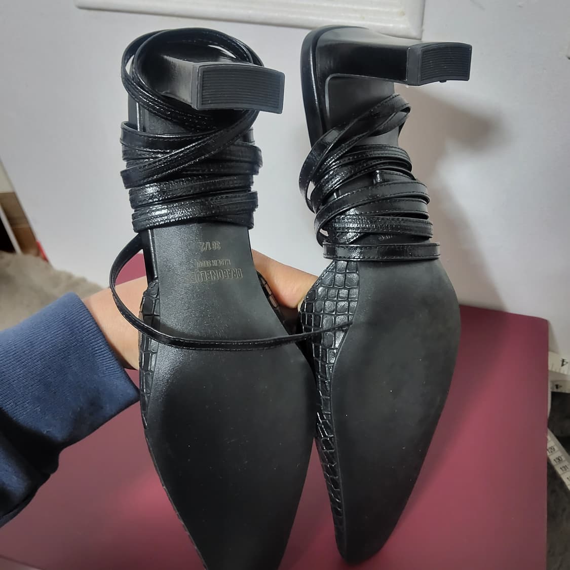 새상품 오르 orr 드레곤블루스 스퀘어 뮬 엘리게이터 38.5 255 상품이미지9