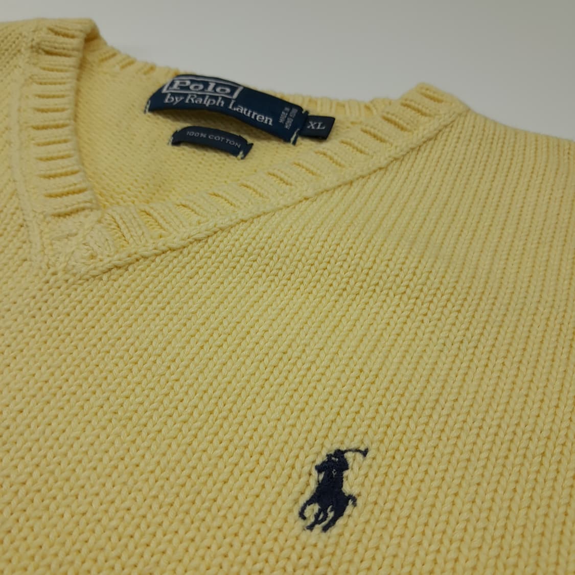 CL153 XL 폴로 코튼 V넥 니트 베스트 상품이미지4