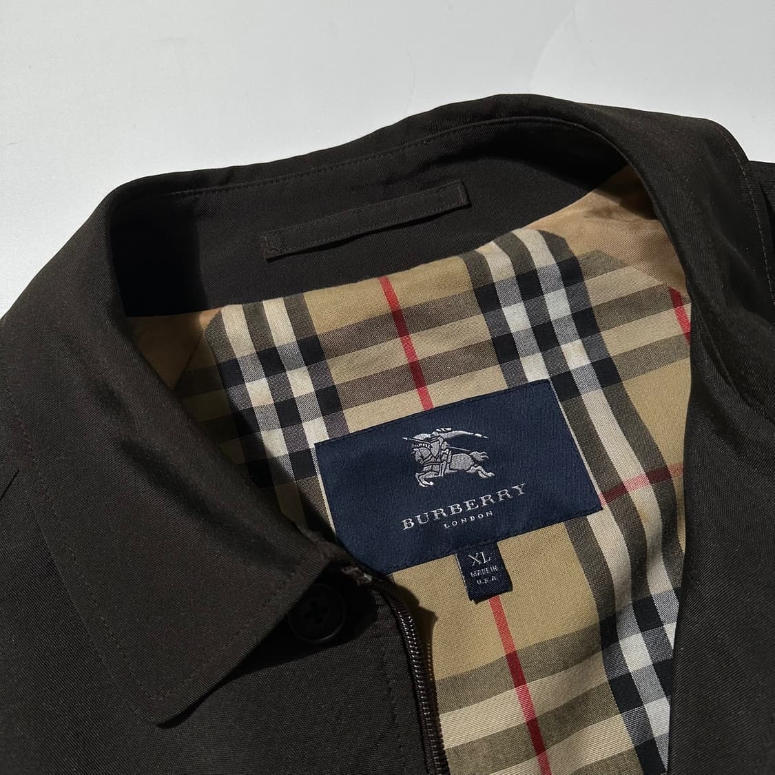 버버리 노바체크 라이닝 블루종 자켓 상품이미지5