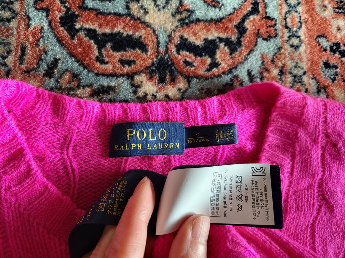 국내택 정품 폴로 랄프로렌 울캐시미어 니트 스웨터 상태 최상  상품이미지9