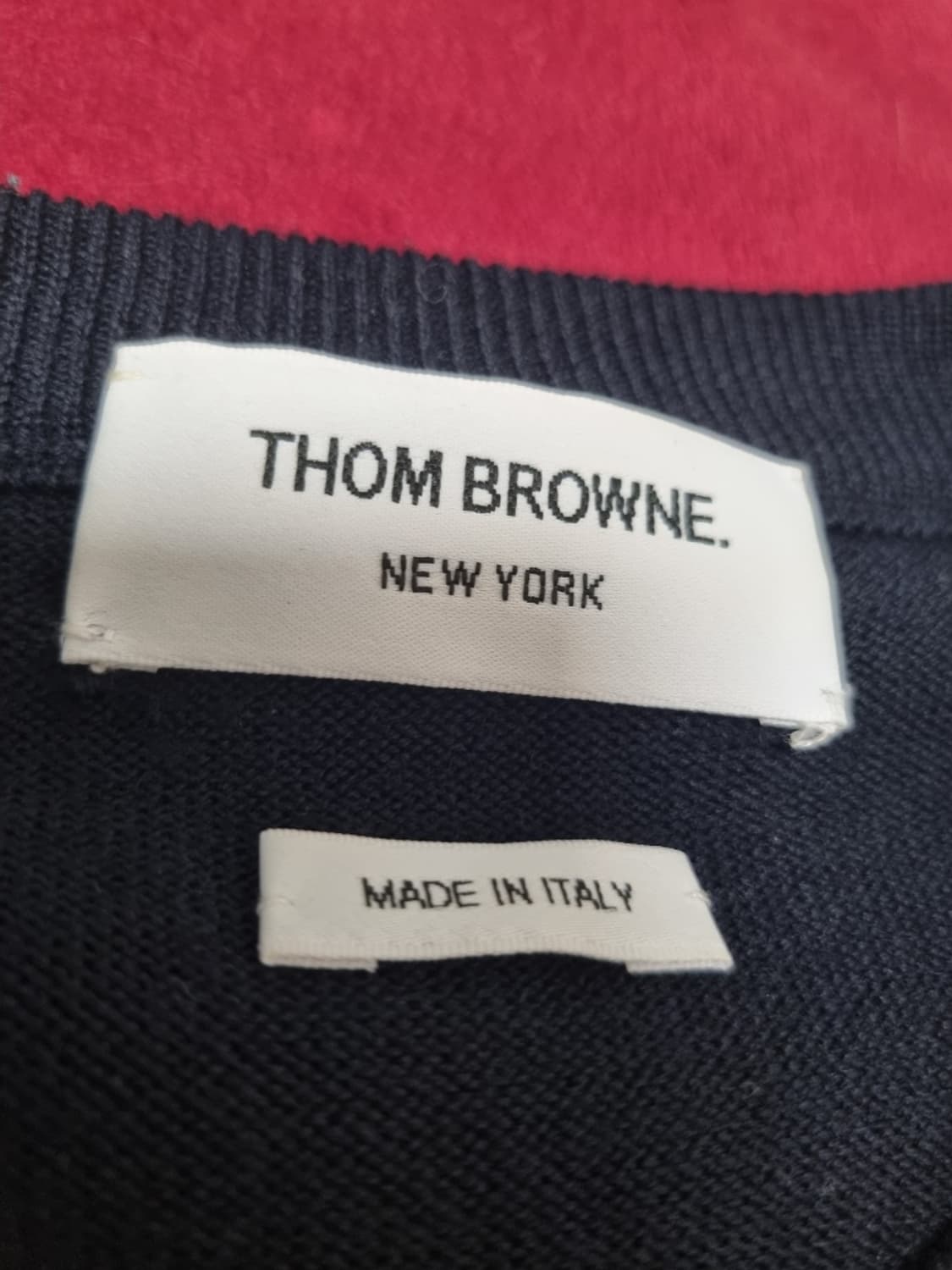 톰브라운 사선 니트 반팔 상품이미지2