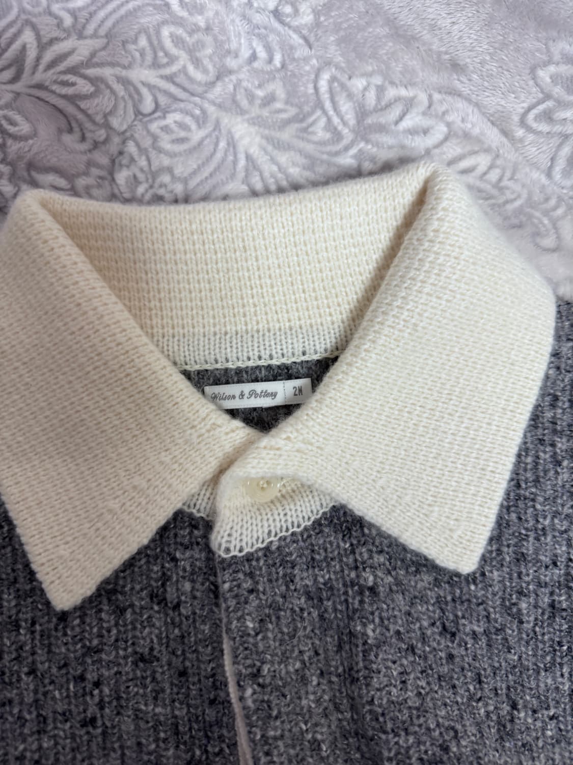 포터리x윌슨 울 실크 럭비니트 그레이 2 상품이미지2
