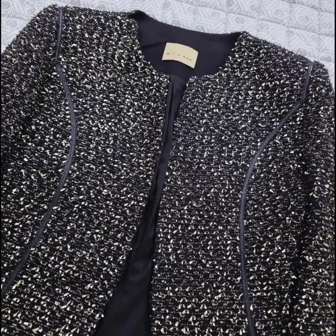 미샤 트위드 자켓 골드블랙 ~55 상품이미지6